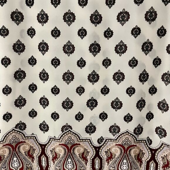 🟢ANN TAYLOR Factory Sleeveless Bohemian Pattern Design Top Blouse Cream Size S - Picture 3 of 5